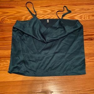 Silk green tank